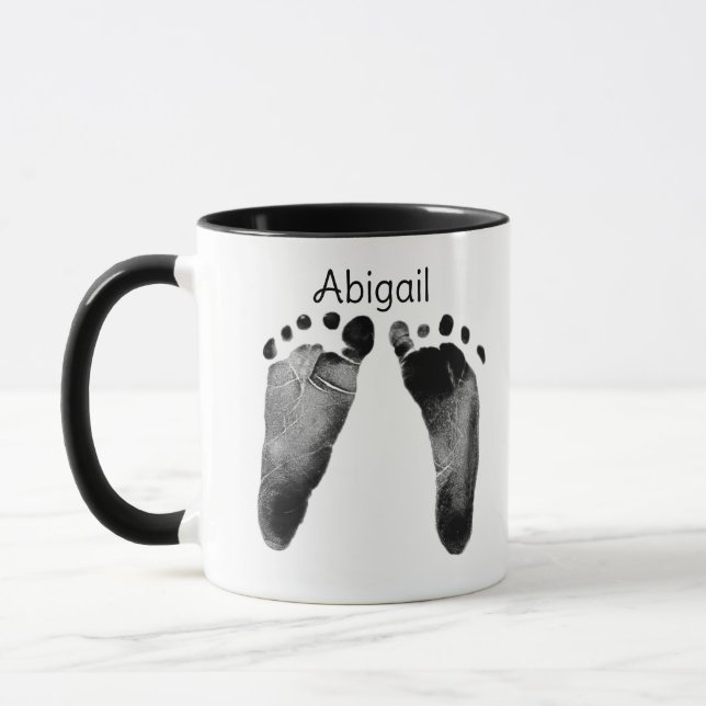 Twin Baby Footprints Tasse (Links)