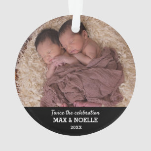 Twin Baby Foto Unser erstes Weihnachten Ornament