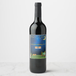 Twin Baby Shower Wine Labels Weinetikett