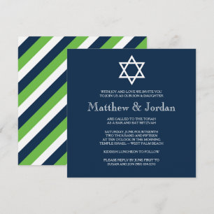 Twin Bar Mitzvah Einladung - Modern