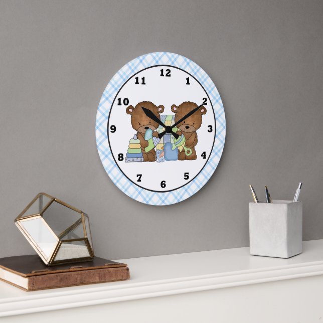 Twin Bears Baby's Room Wanduhr (Büro)