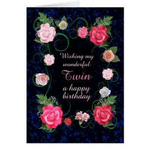 Twin Birthday Beautiful Rose