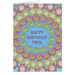 Twin Birthday Crochet Blume