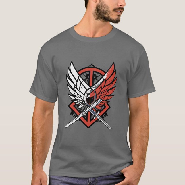 Twin Blades Anime T-Shirt (Vorderseite)