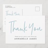 twin blauen modernen Typografie stylish danke