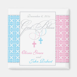 Twin Boy and Girl Baptisse - Magnet