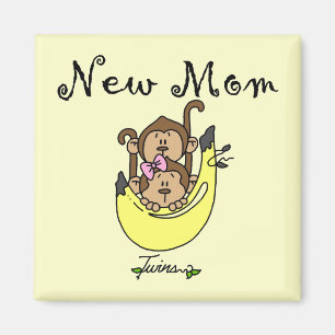 Twin Boy and Girl Junge Mutter Tshirts Magnet