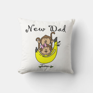 Twin Boy and Girl New Dad Geschenke Kissen