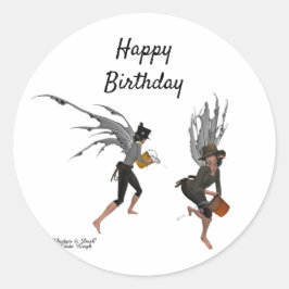 Twin Boy Rain Fee Stickers