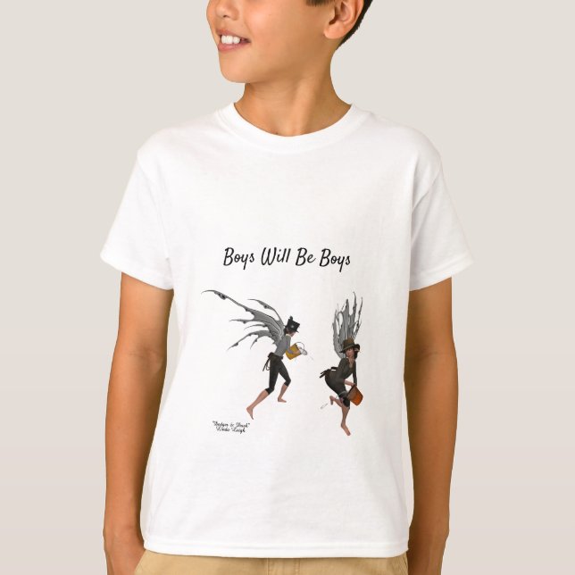 Twin Boy Rain Féeries Enfants Garçons T-shirt (Devant)