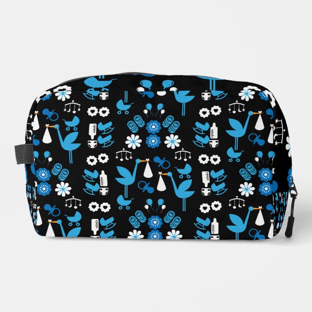 Twin Boy Stalk Delivery Blue Waschbeutel (Vorderseite)