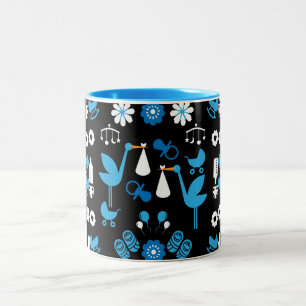 Twin Boy Stalk Delivery Blue Zweifarbige Tasse