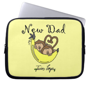Twin Boys Affen New Dad Geschenke Laptopschutzhülle