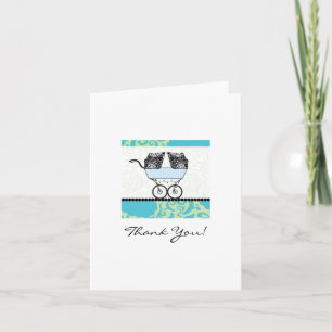 Twin Boys Baby Dusche Danke - Blue