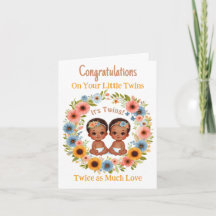 Twin Boys Baby Duwer Gratulation Neuer Elternteil