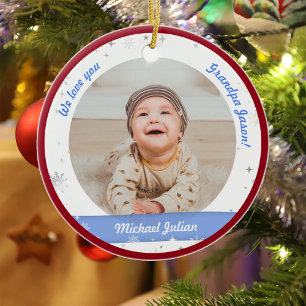 Twin Boys Fotos Opa Niedlich First Christmas Baby Keramik Ornament