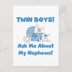 Twin Boys Fragte über meinen Nephew Postkarte