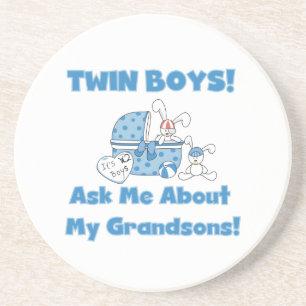 Twin Boys Grandsons Geschenke Untersetzer