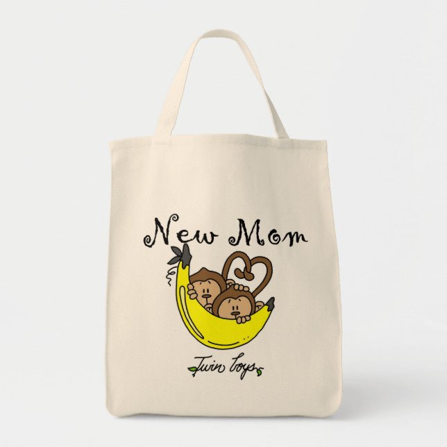Twin Boys Junge Mutter Tshirts und Geschenke Tragetasche (Vorne)