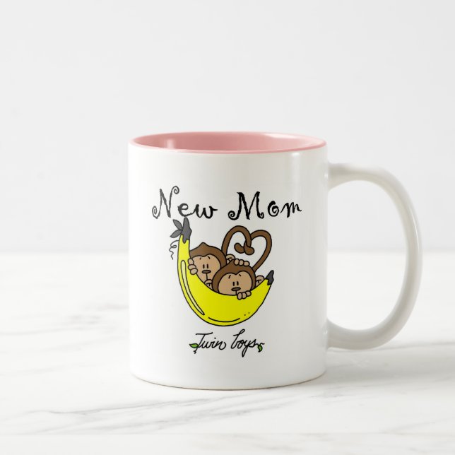 Twin Boys Junge Mutter Tshirts und Geschenke Zweifarbige Tasse (Rechts)