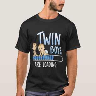 Twin Boys laden Schwangerschaft Ankündigung Gesche T-Shirt