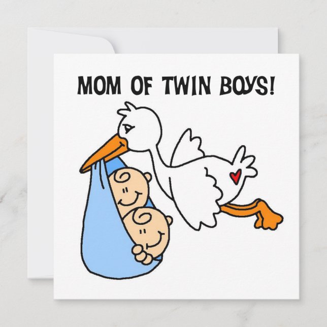 Twin Boys Mama Stork Geschenke (Vorderseite)