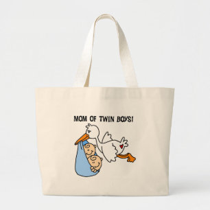 Twin Boys Mama-Stork Tshirts und Geschenke Jumbo Stoffbeutel