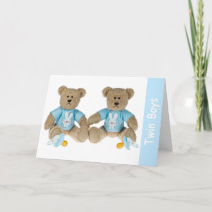 Twin Boys - Neue Baby Greetings Card Karte