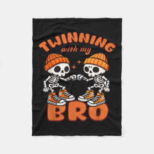 Twin Boys Twinning Halloween Beste Freundschaft Ma Fleecedecke