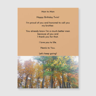 Twin Brothers Love Anniversaire Carte de voeux mag