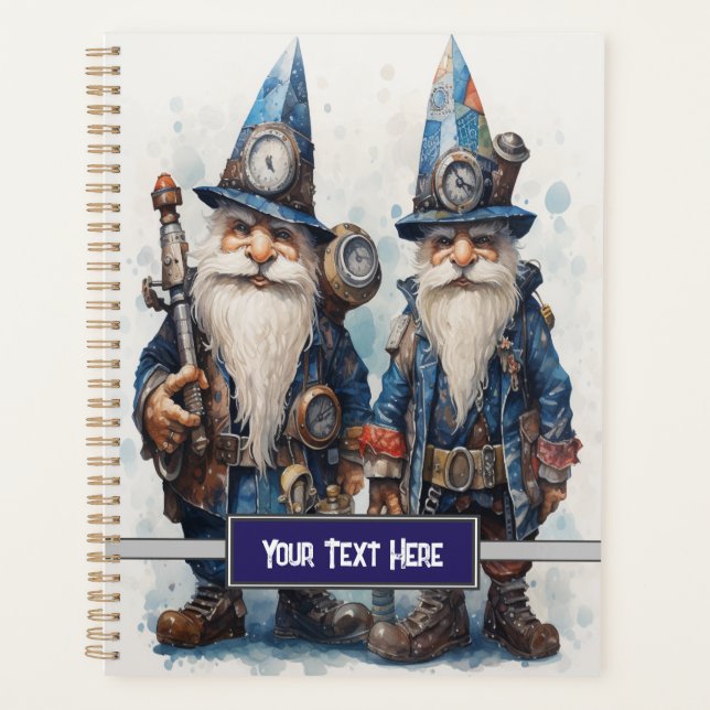 Twin Brothers Wizard gnomes Steampunk Planer (Vorderseite)