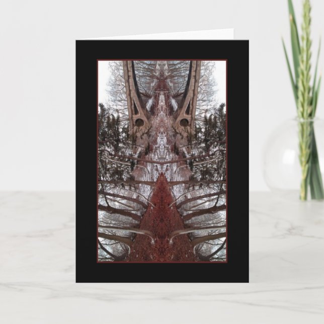 Twin Burgundy Bridge Card Karte (Vorderseite)