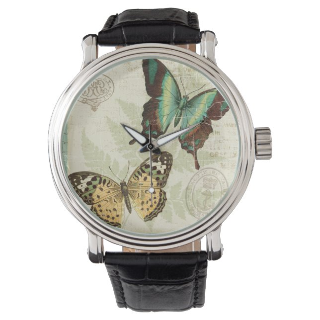 Twin Butterflies Armbanduhr (Vorderseite)