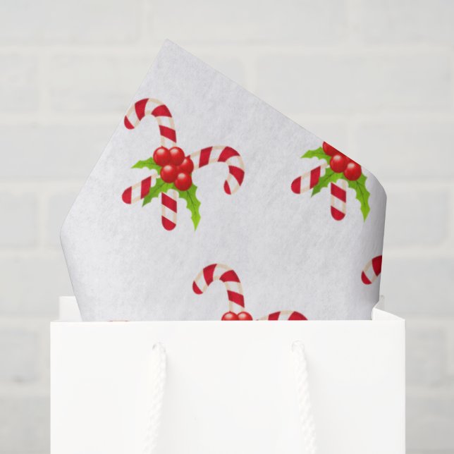 Twin Candy Canes Holiday Seidenpapier (Geschenktüte)