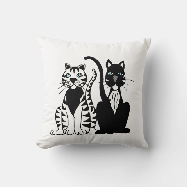 Twin Cats Cushion Kissen (Vorderseite)