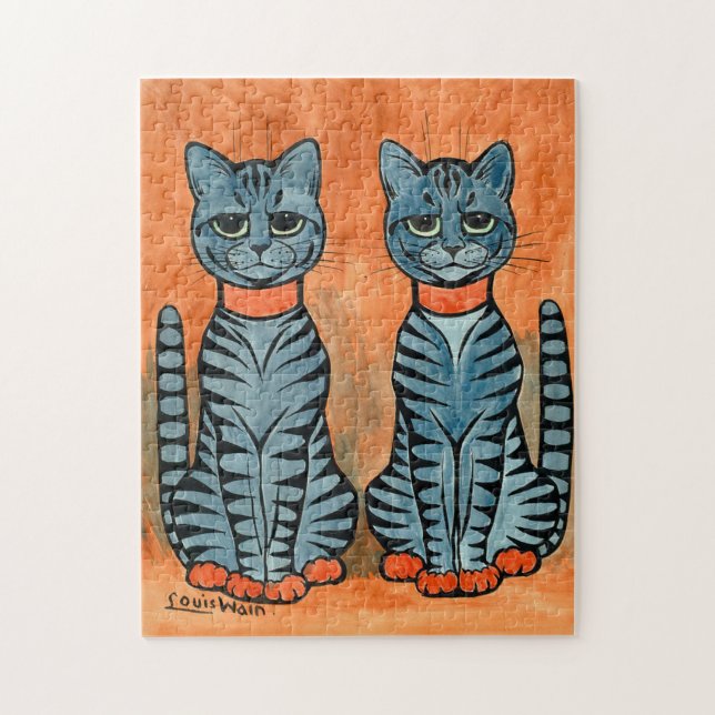 Twin Cats von Louis Wain (Vertikal)