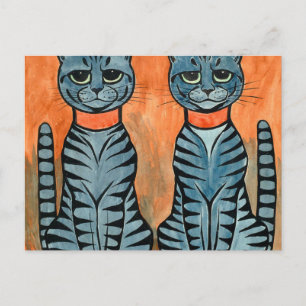 Twin Cats von Louis Wain Postkarte