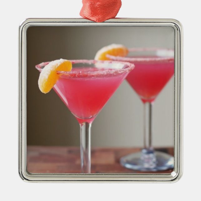TWIN COCKTAIL CHRISTMAS ORNATION SILBERNES ORNAMENT (Vorne)