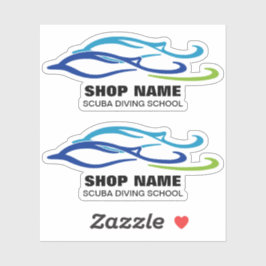 Twin Dolphins Scuba School Aufkleber