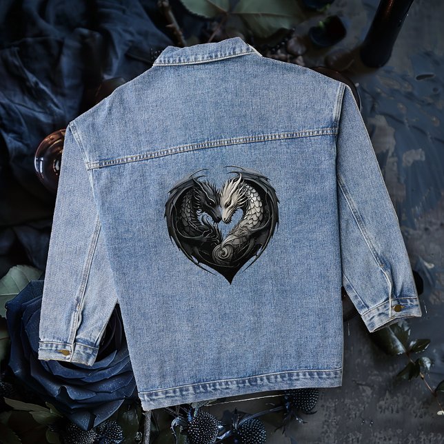 Twin Dragon Heart Jeansjacke (Von Creator hochgeladen)