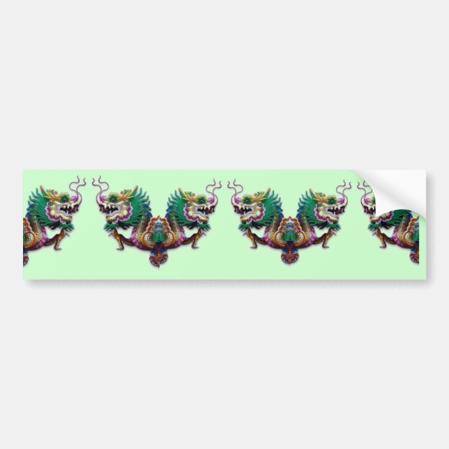 Twin Dragons Autoaufkleber (Vorne)
