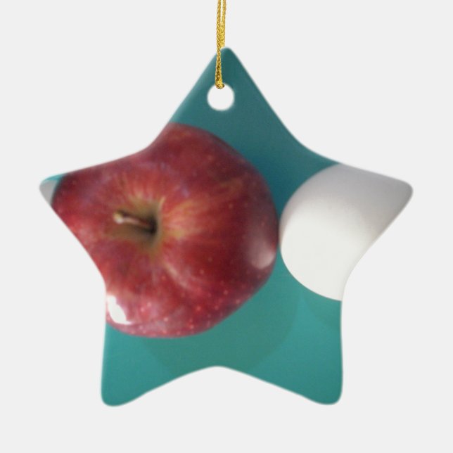 Twin Egg roter Apfel für einen Kuchen.JPG Keramikornament (Vorne)