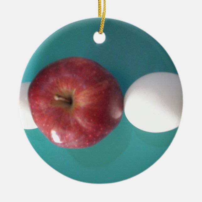 Twin Egg roter Apfel für einen Kuchen.JPG Keramikornament (Vorne)