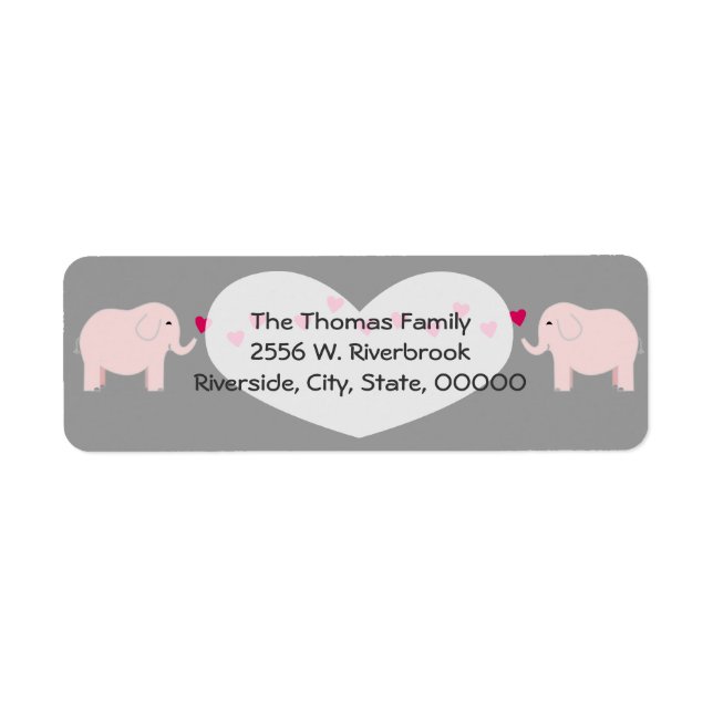 Twin Elephants Filles Étiquette (Devant)