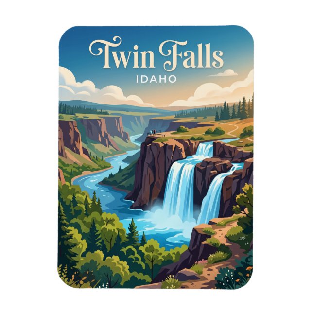Twin Falls Idaho Magnet (Vertikal)