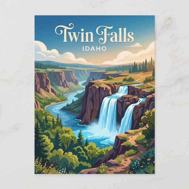 Twin Falls Idaho Postkarte (Vorderseite)
