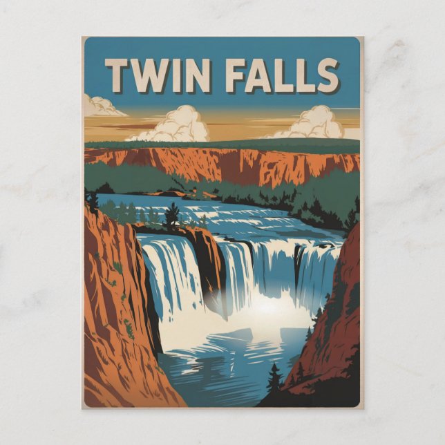 Twin Falls Idaho Postkarte (Vorderseite)