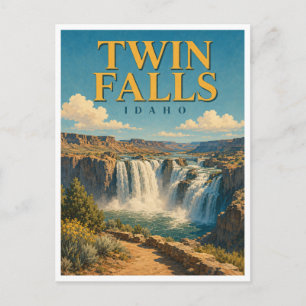 Twin Falls Idaho Shoshone Falls GeoSaga Postkarte