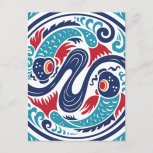 Twin Fish Postkarte