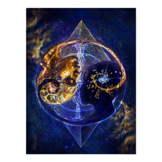 Twin flame balance artwork poster (Vorderseite)